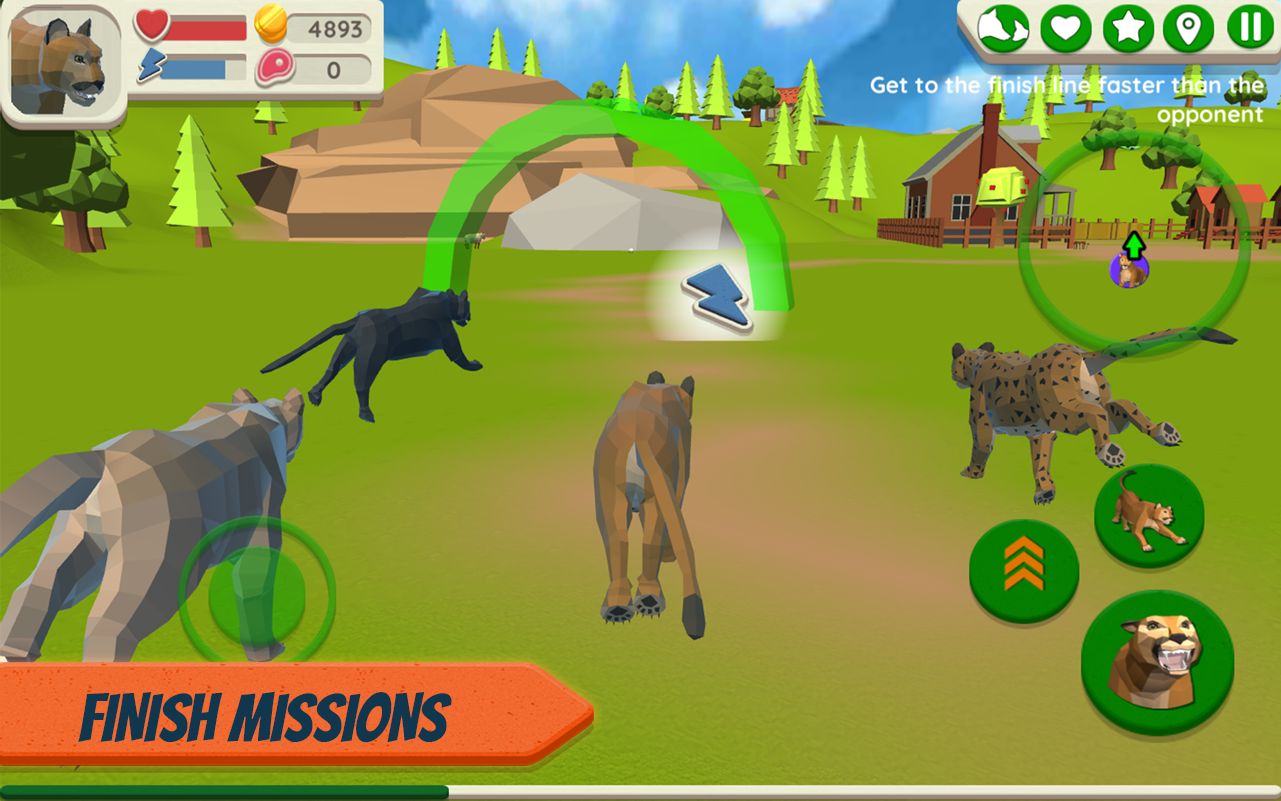 Cougar Simulator: Big Cat Family Game截图4