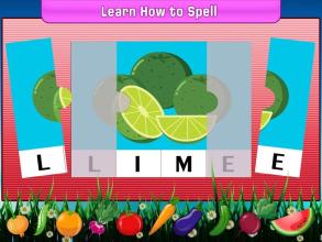 Fruits & vegetables name - kids language game截图2