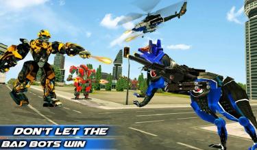 Air Force Transform Robot Cop Wolf Helicopter Game截图1