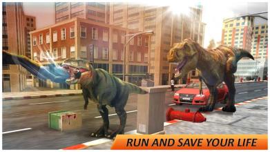 Hungry Dino in City-Dinosaur Police Hero Dino war截图1