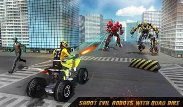 Futuristic Robot Quad Bike Dinosaur Survival Game截图3