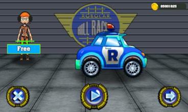 Robot Car Hill Racing - poli games free for kids截图3