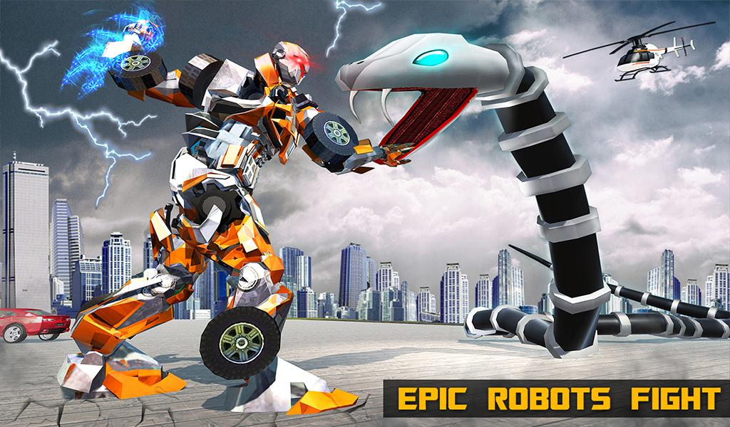 Robot Snake Anaconda Transform City Battle Attack截图4