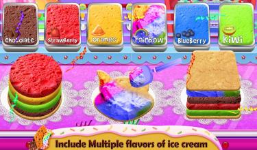 Sweet Ice Cream Sandwich Making Game截图2