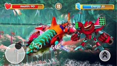 Robot Shark Attack 3D:Angry Shark Robot Games 2019截图1