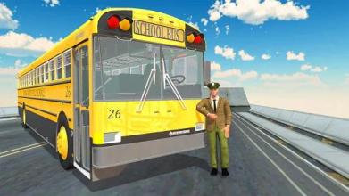 Modren School Bus Up Hill Driving:Summer Trip截图1