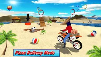 Beach Jumping Motocross 3D Traffic Racer截图1