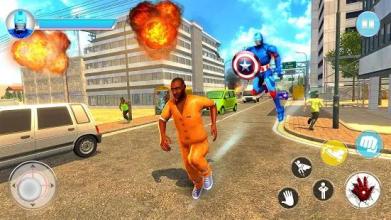 Super Flying Robot Hero: Captain City Rescue 3D截图3