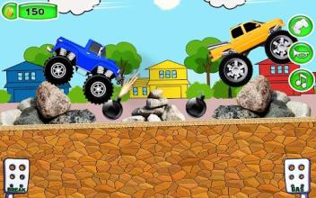 Mountain Race Monster Truck 2D Game截图5