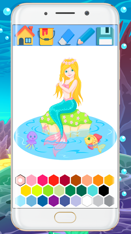 Princess Mermaid Coloring Book - Cut Mermaid 2018截图2