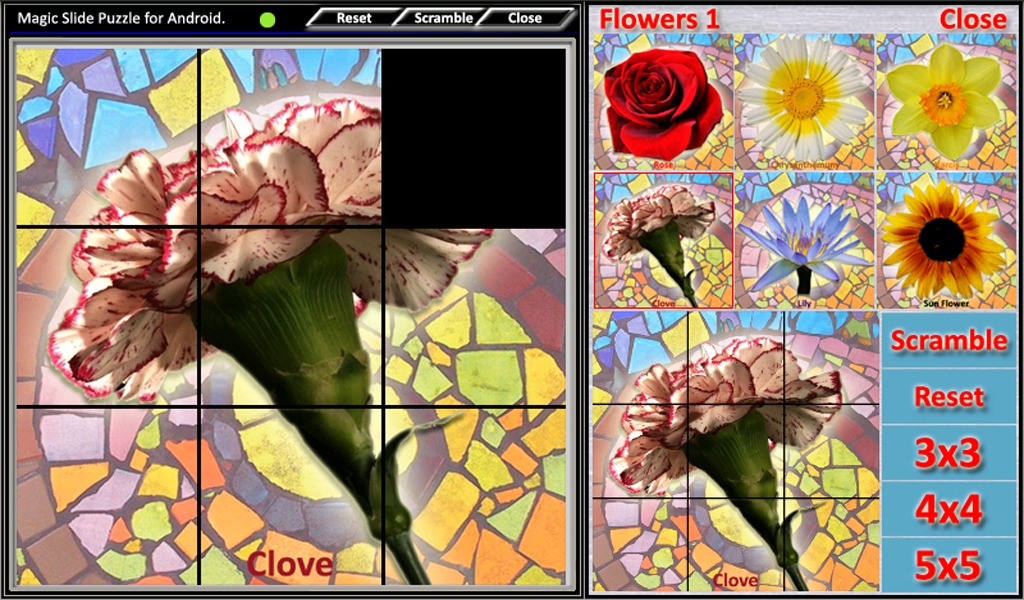 Magic Slide Puzzle Flowers1截图5