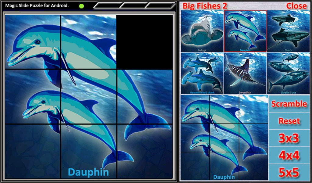 Magic Slide Puzzle B Fishes 2截图3