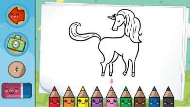 Unicornios para colorear y pintar截图1