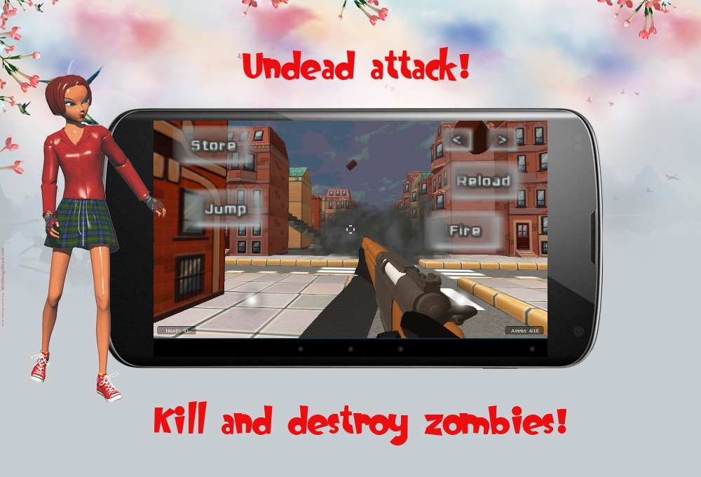 Zombie Teens 3D Shooter截图3