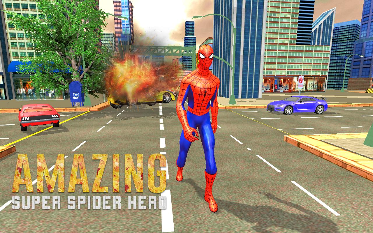 Super Spider City Battle superhero vs monster game截图4