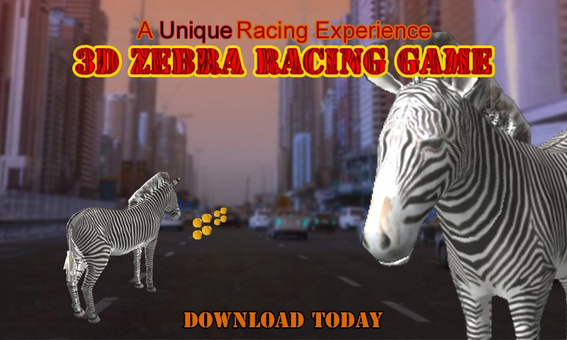 3D Zebra Racing Game截图1