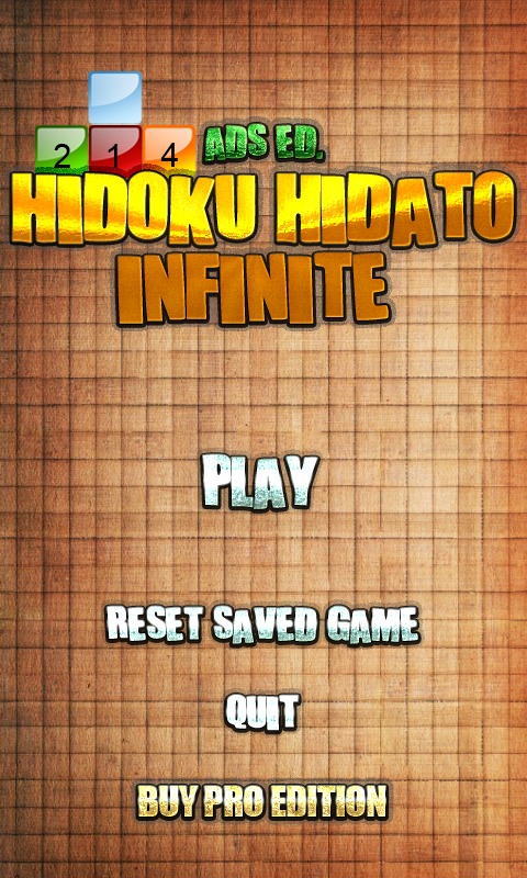 Hidoku Hidato infinite Ads Ed.截图1