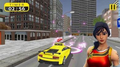 Crazy taxi rush city holiday game截图1