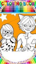 Ladybug & Cat Noir Coloring page app by fans截图4