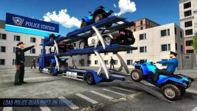 US Police ATV Quad Bike Plane Transport Game截图2