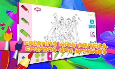 Princess Disnеу Coloring Book截图1