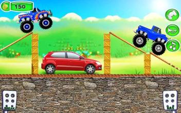 Mountain Race Monster Truck 2D Game截图2