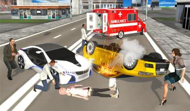 Ambulance Rescue 911 USA Crime City simulator 2018截图1