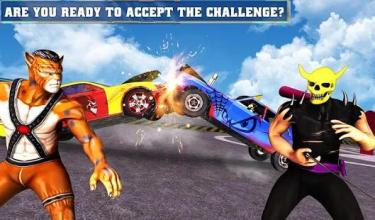 Car Fall Derby - Super Hero Clash 3D截图3