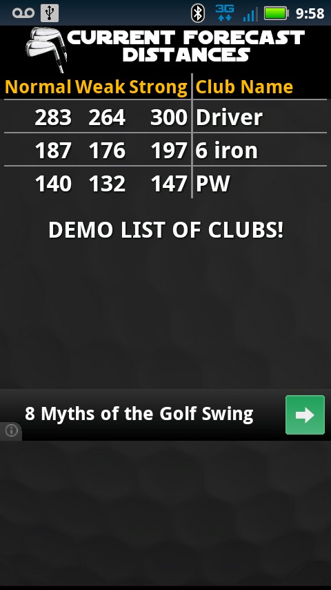 Golf SHOTCalc Demo截图4