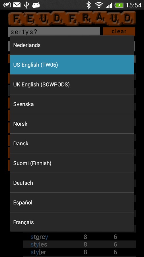 Feudfraud - Wordfeud helper截图5