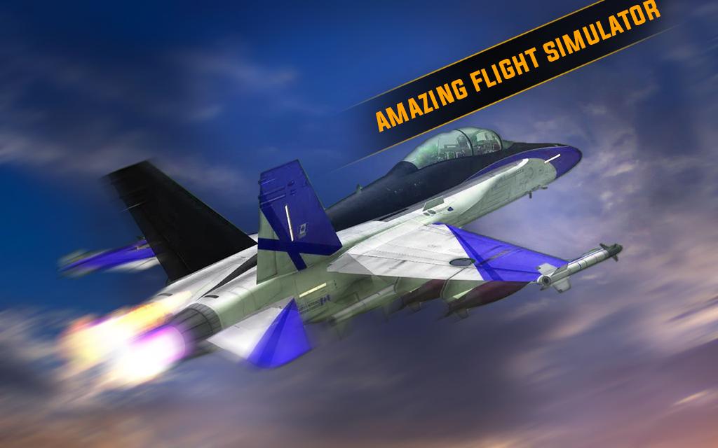 Jet Fighter Air Attack 3D Game Fly F18 Flight Free截图1