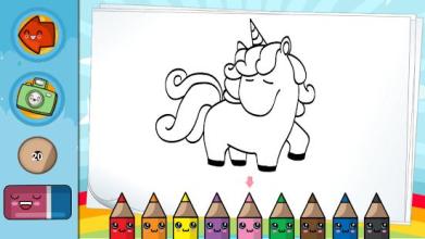 Unicornios para colorear y pintar截图2