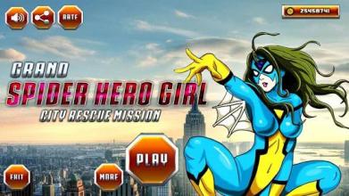 Grand Flying Spider Girl 3D Rescue Game截图5