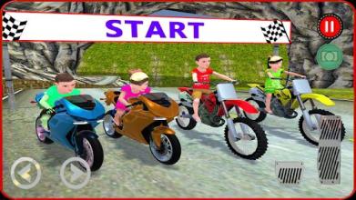 Real Kids Motorcycle Bike Race Free 3D截图3