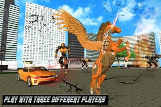 Flying Robot Horse Transform Car截图1