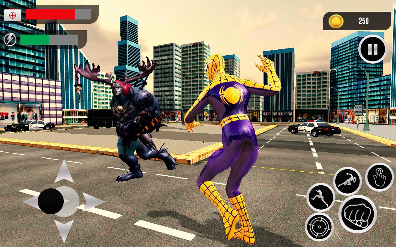 Super Spider City Battle superhero vs monster game截图2