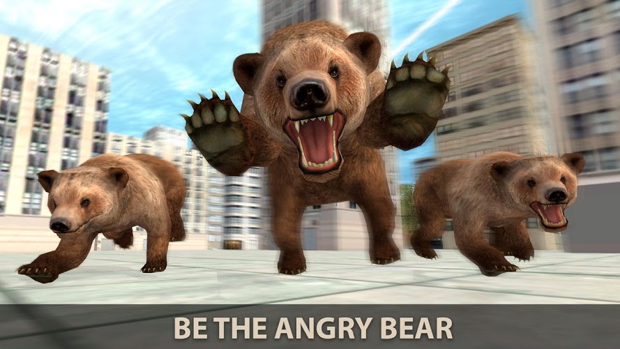 Hungry Bear City Attack Sim 3D截图1