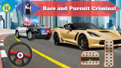 Police Car Pursuit in City - Crime Racing Games 3d截图4