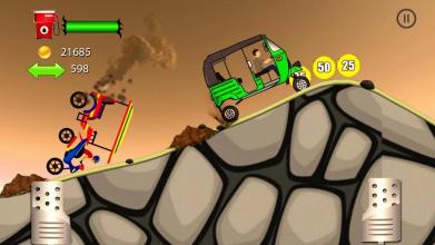 uphill tuk tuk: hill climb racing games截图5