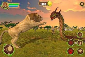 Furious Lion Vs Angry Anaconda Snake: Wild Sim截图5