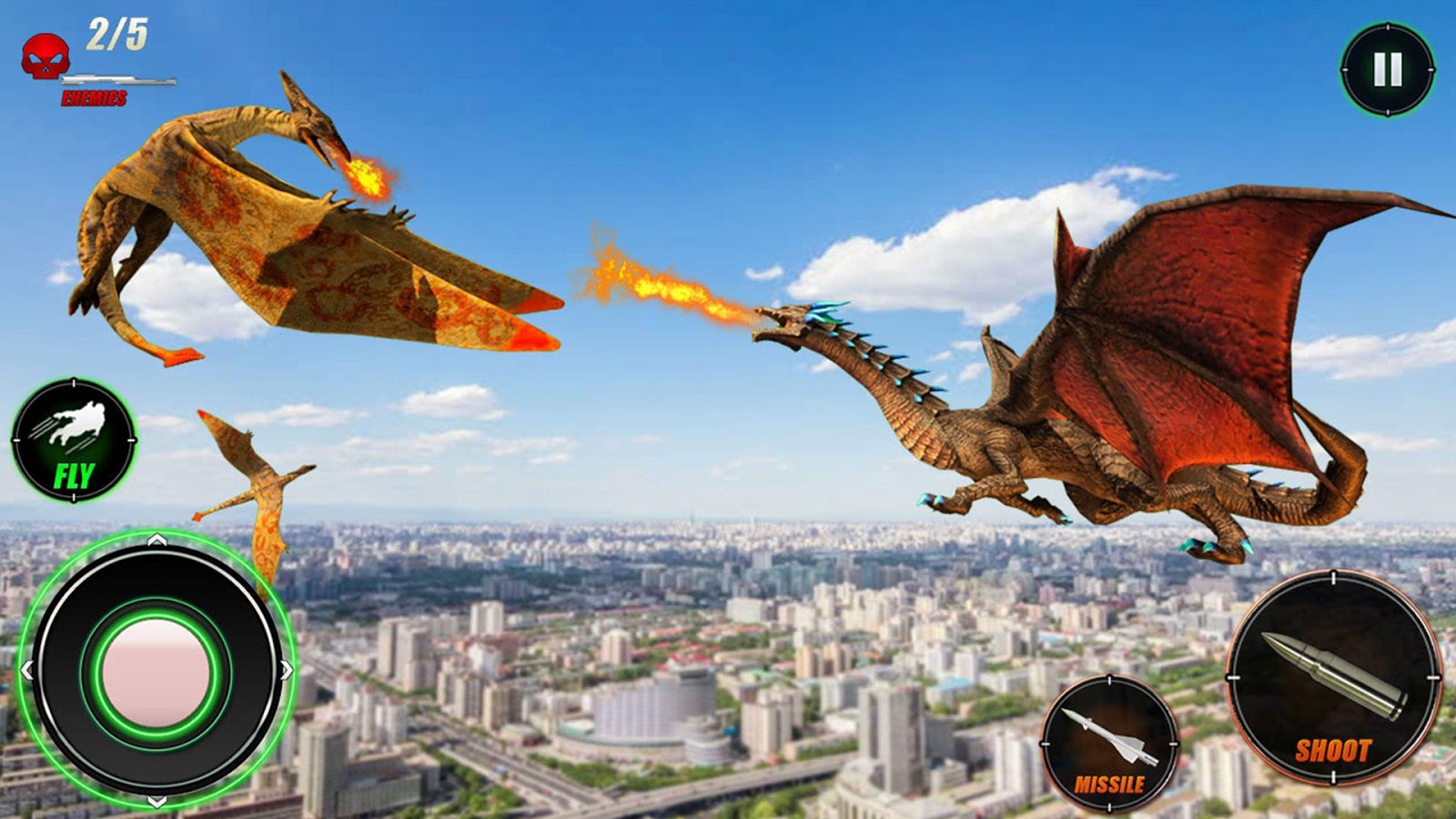 Wild Dinosaur Robot Vs Flying Dragon: Dino Games截图1