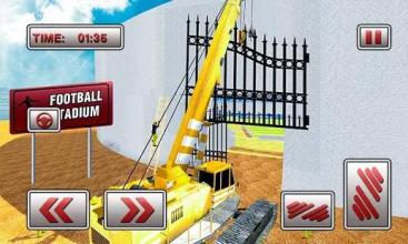 Football Stadium Construction Zone Crane Operator截图2