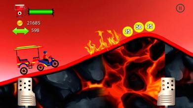 uphill tuk tuk: hill climb racing games截图3