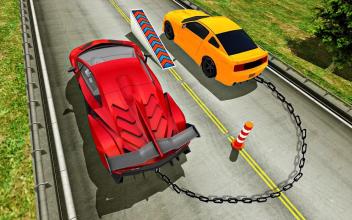 Chained Cars Traffic Racer Chain Break Stunt Game截图1