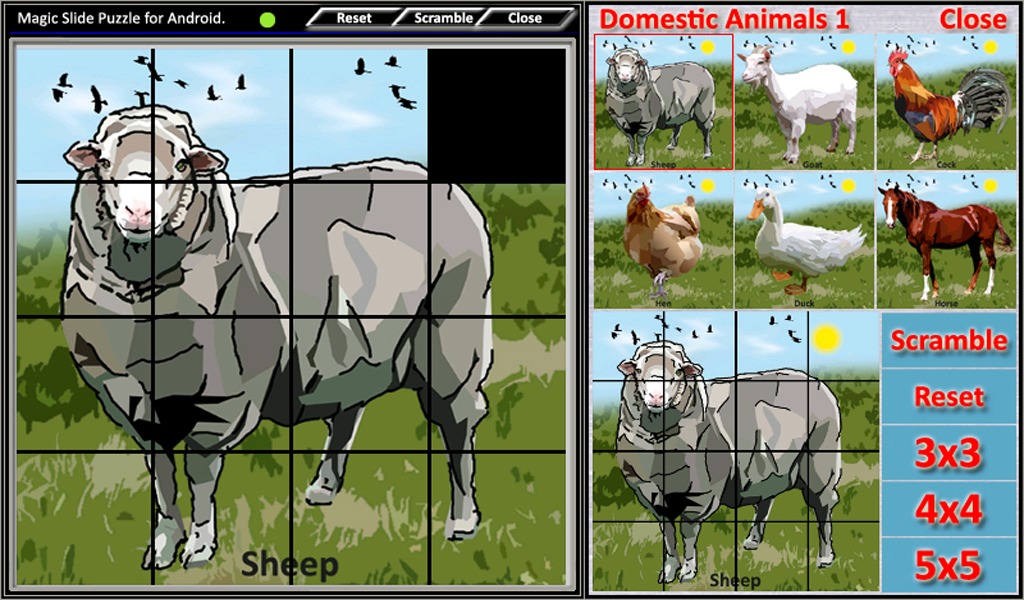 Magic Slide Puzzle D.Animals1截图2