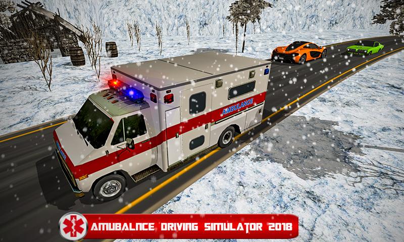 Ambulance Driver Simulator 3D Winter Snow Rescue截图3