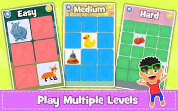 Memory Game for Kids : Animals, Preschool Learning截图3