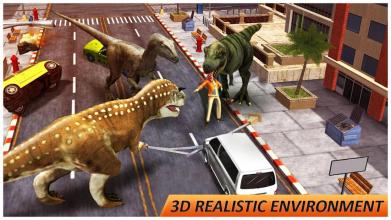 Hungry Dino in City-Dinosaur Police Hero Dino war截图2