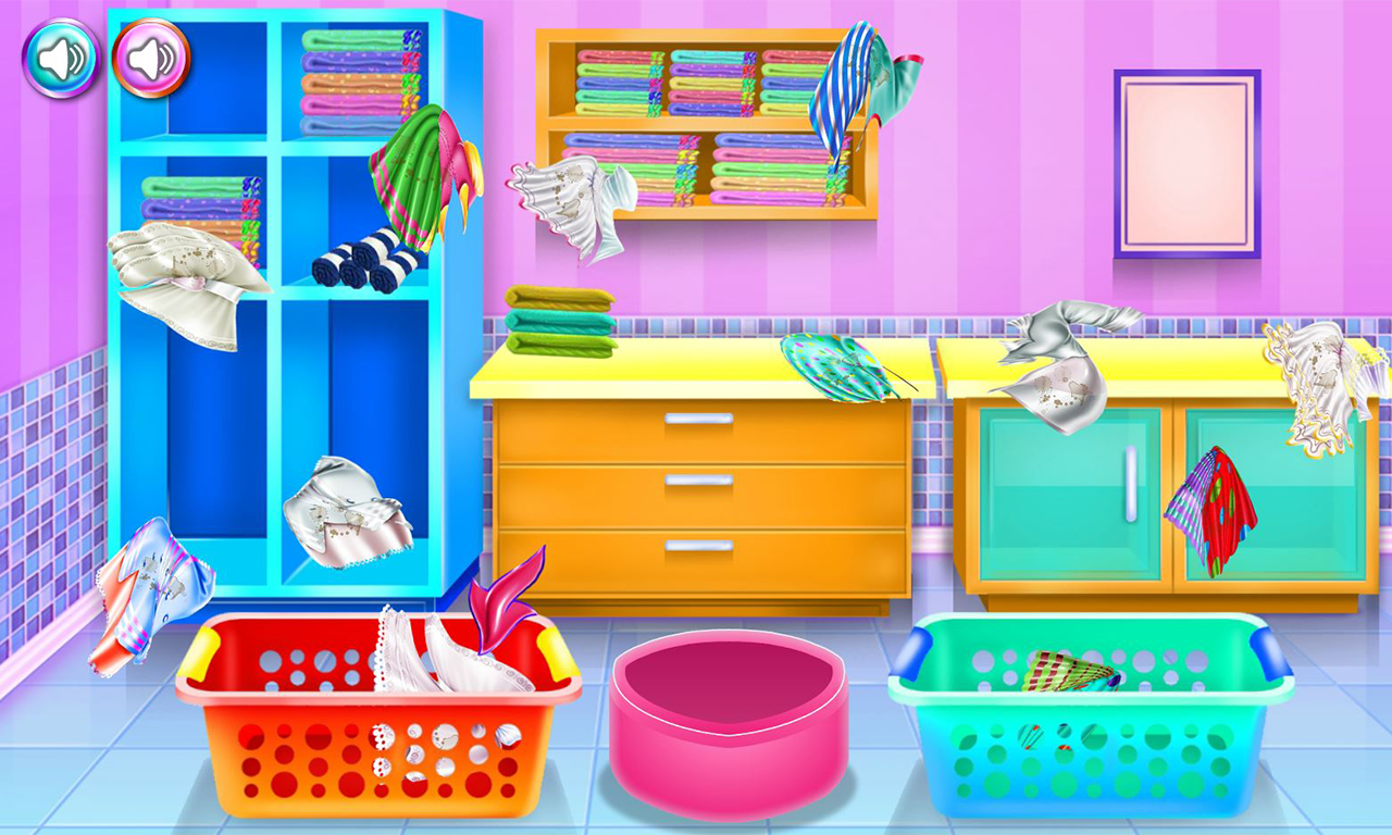 Olivia's washing laundry game截图1