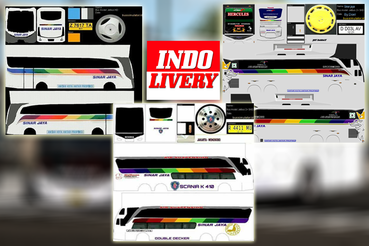 Livery BUSSID Sinar Jaya Simulator截图1